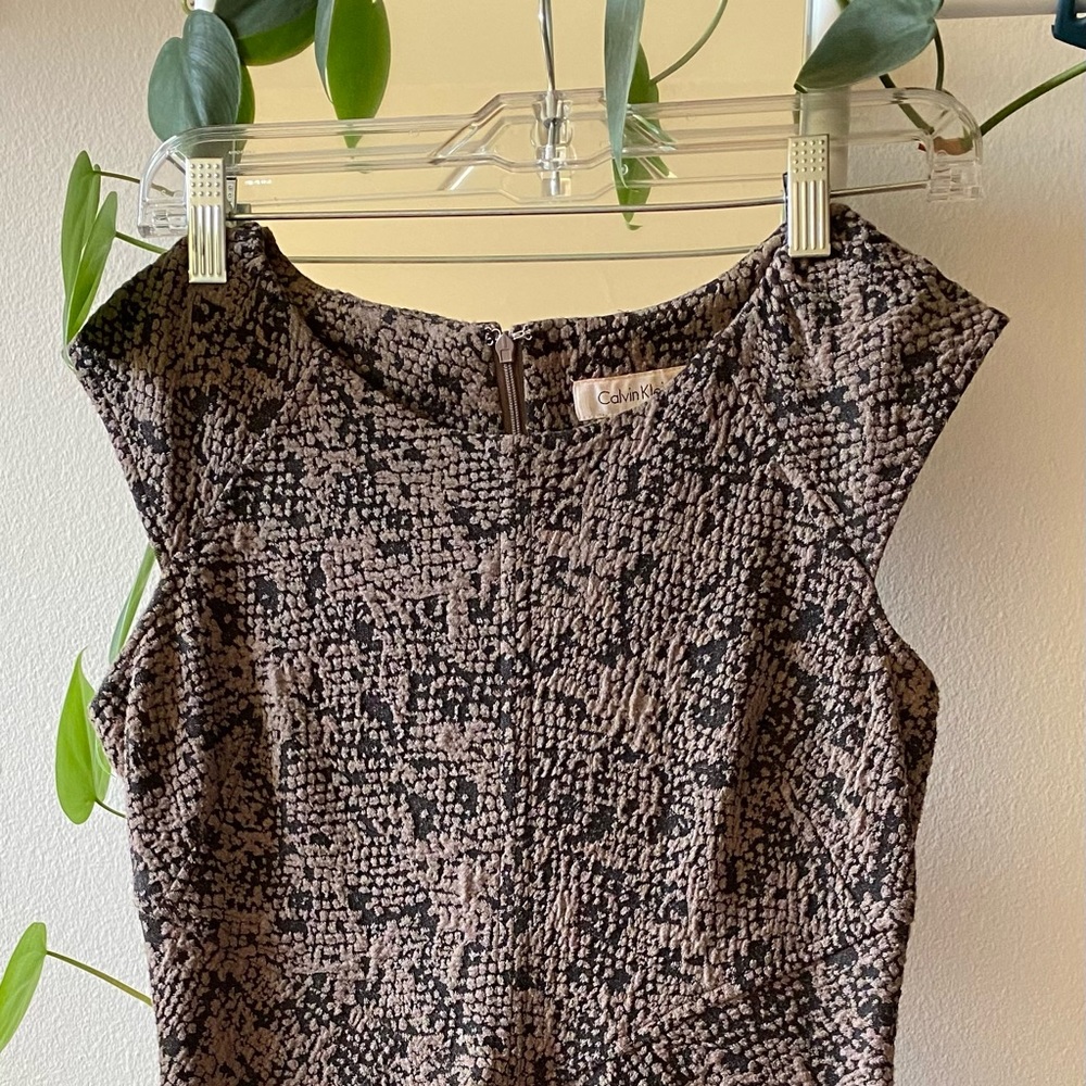 Calvin Klein patterned mini dress